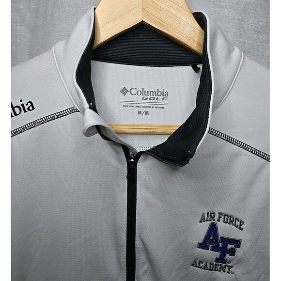 Air Force Academy AF Columbia Golf Quarter Zip Sweatshirt, Sz Medium, White - Picture 4 of 9